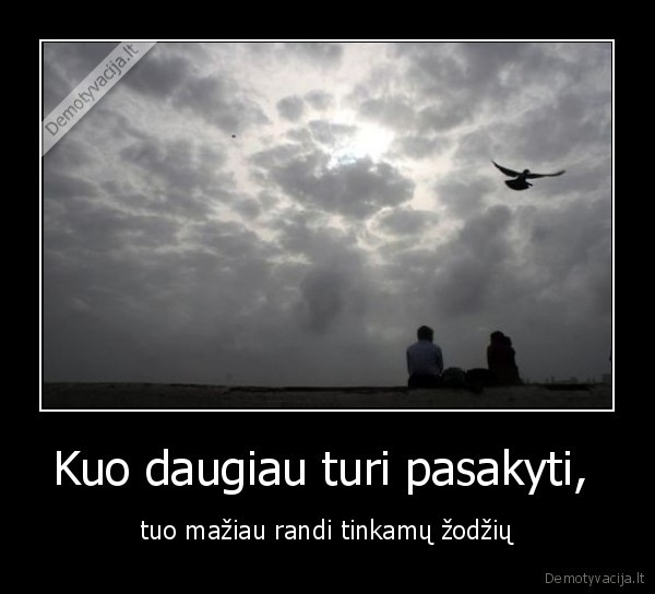 Kuo daugiau turi pasakyti, 