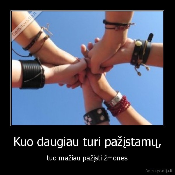 Kuo daugiau turi pažįstamų,