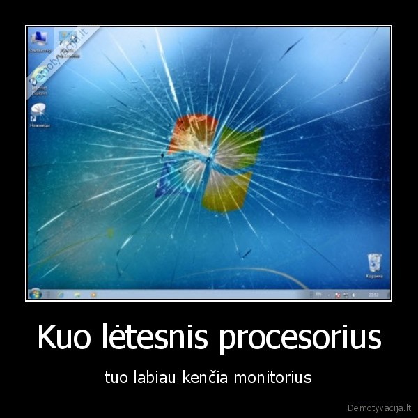 Kuo lėtesnis procesorius