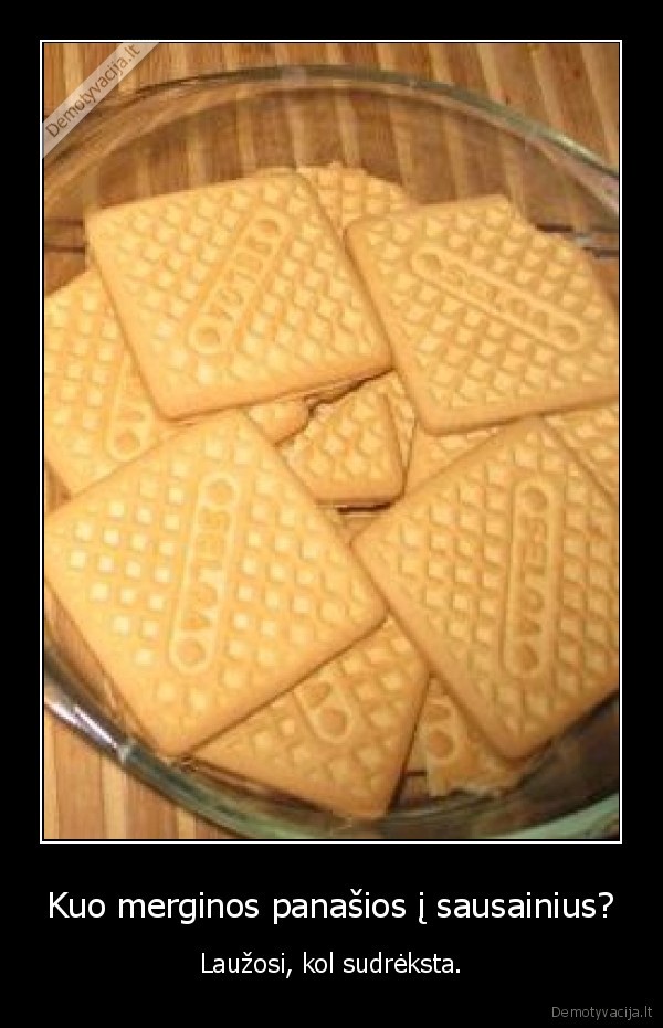 Kuo merginos panašios į sausainius?