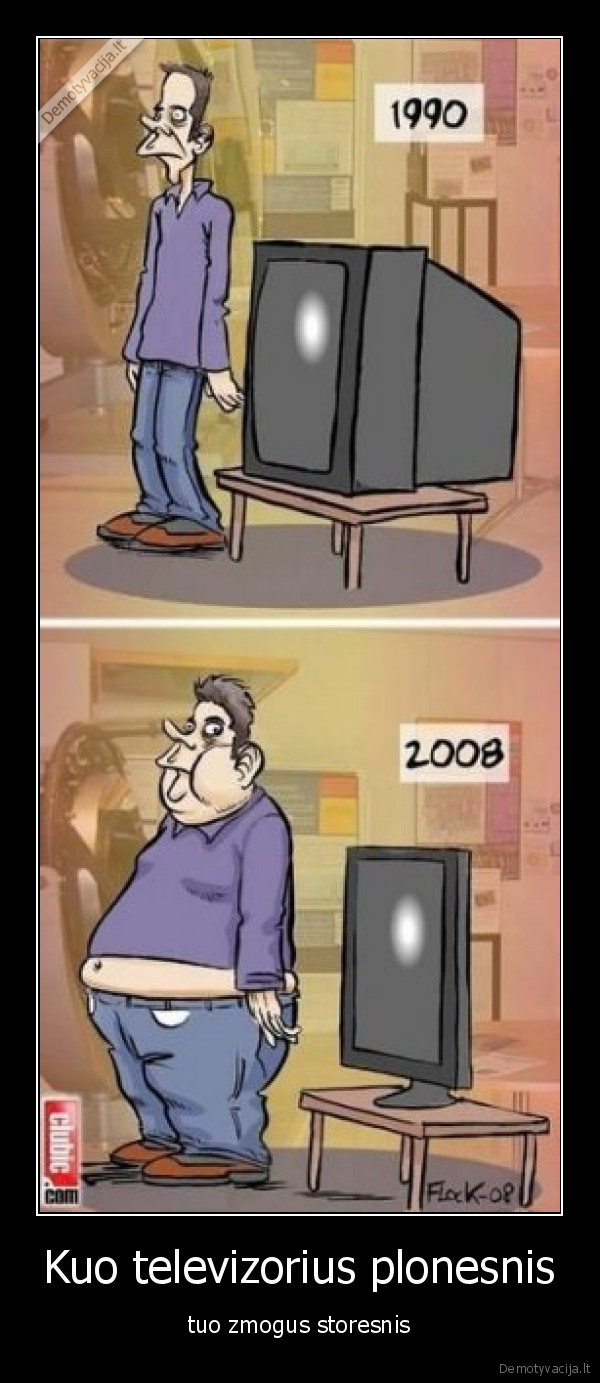 Kuo televizorius plonesnis