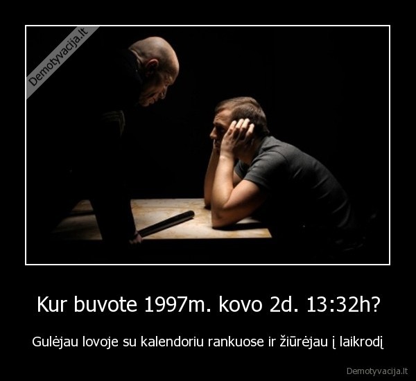 Kur buvote 1997m. kovo 2d. 13:32h?