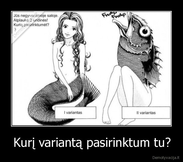 Kurį variantą pasirinktum tu?