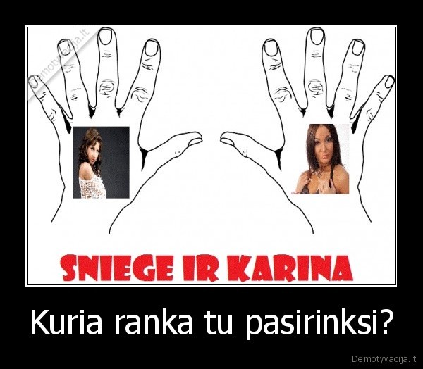 Kuria ranka tu pasirinksi?