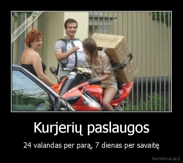 kurjeriu, paslaugos,savaite,para