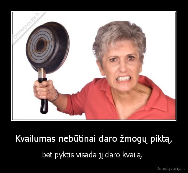 Kvailumas nebūtinai daro žmogų piktą,