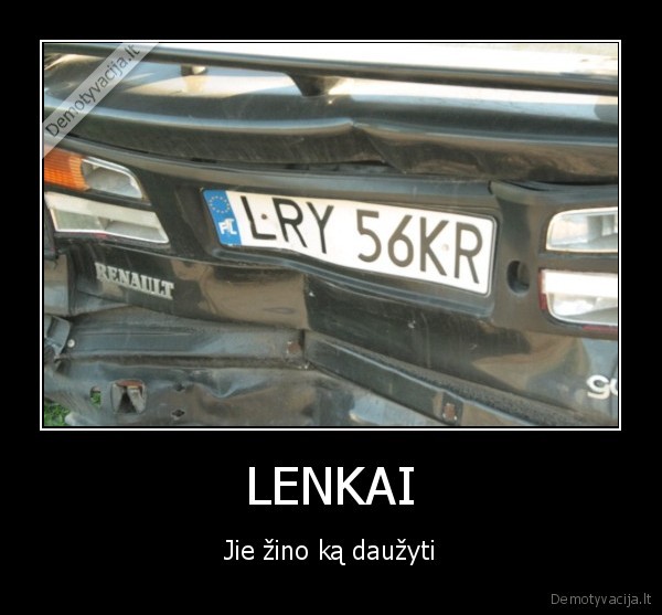 lenkai,zino,dauzyti,rytas,automobilis