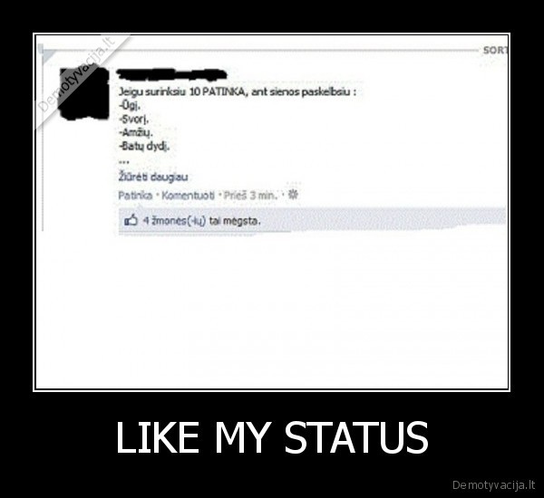 LIKE MY STATUS