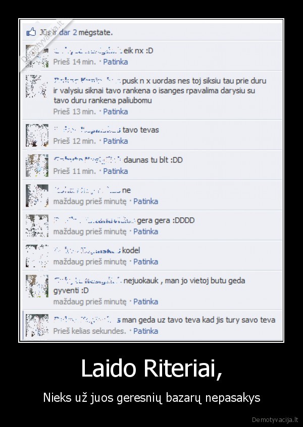 laido, riteriai, verhai