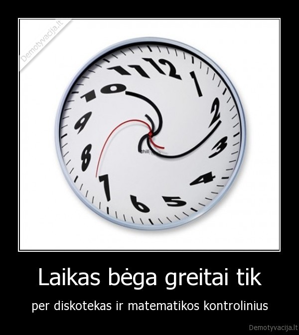 Laikas bėga greitai tik