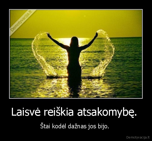 Laisvė reiškia atsakomybę. 