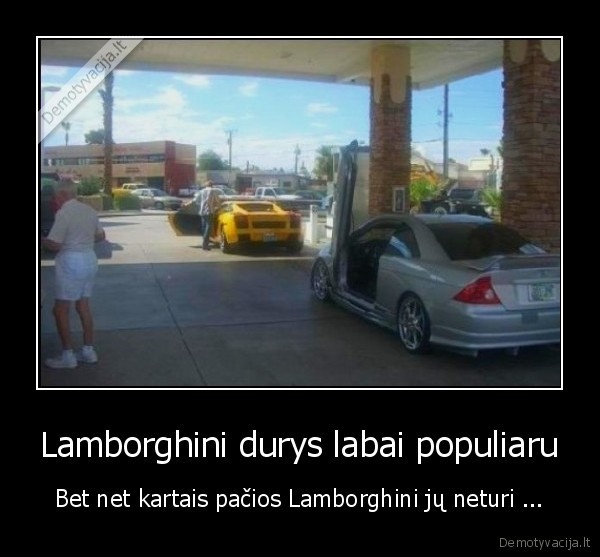 Lamborghini durys labai populiaru