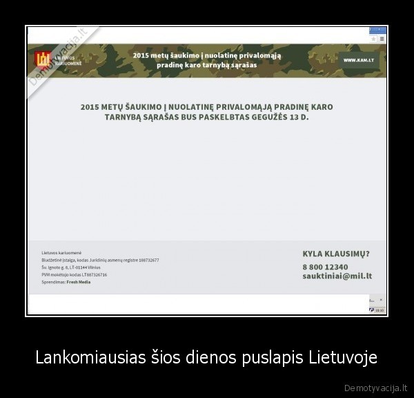 Lankomiausias šios dienos puslapis Lietuvoje