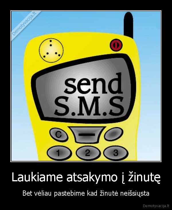 Laukiame atsakymo į žinutę