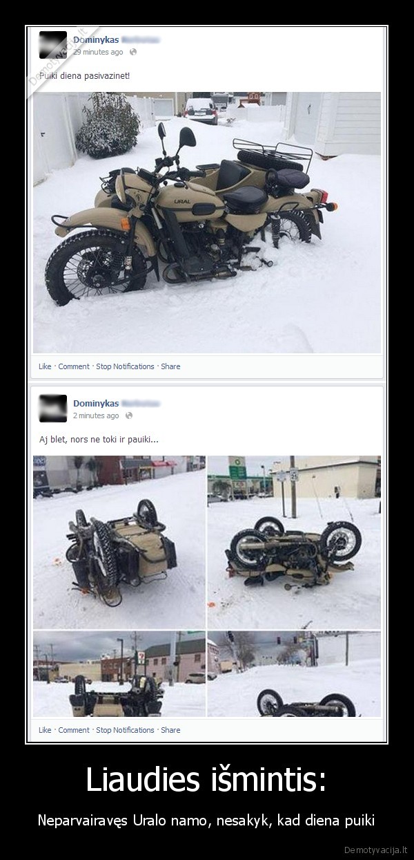 uralo, avarija,ural, motociklas,facebook, statusas