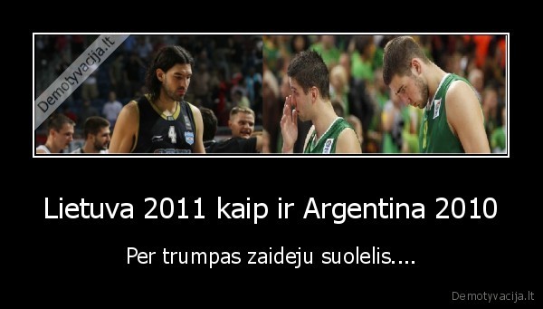 Lietuva 2011 kaip ir Argentina 2010
