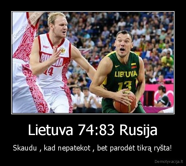 Lietuva 74:83 Rusija