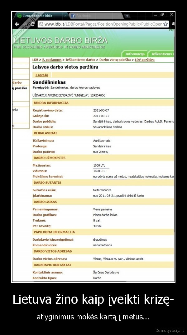 Lietuva žino kaip įveikti krizę-