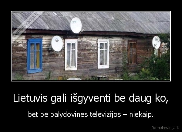 Lietuvis gali išgyventi be daug ko,
