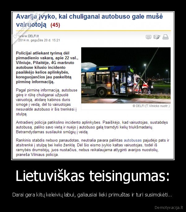 sudauzytas, autobusas,chuliganai,vargsas, vairuotojas