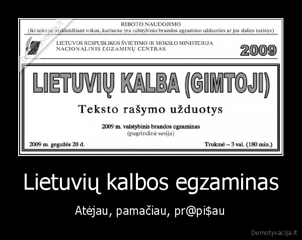 Lietuvių kalbos egzaminas