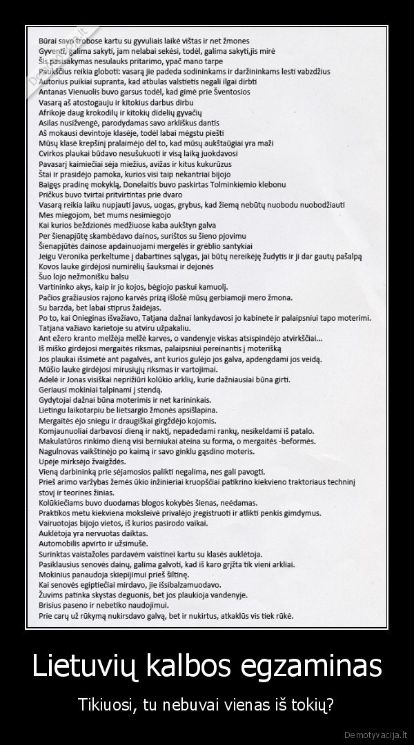 Lietuvių kalbos egzaminas