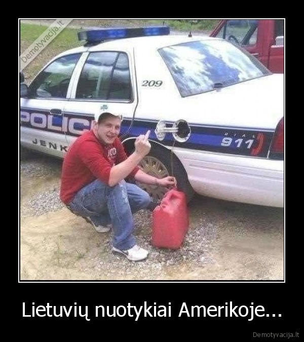 lietuviai,amerika,patrolino,policija,degalai,masina,policjos, masina