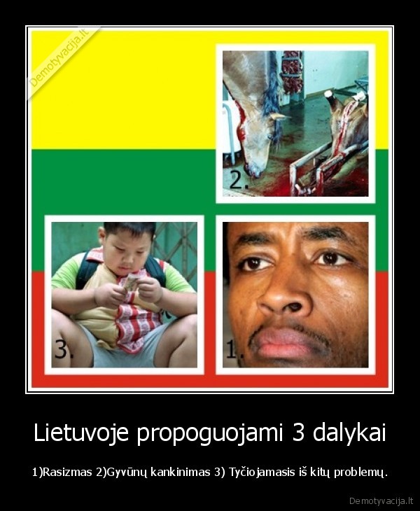 Lietuvoje propoguojami 3 dalykai