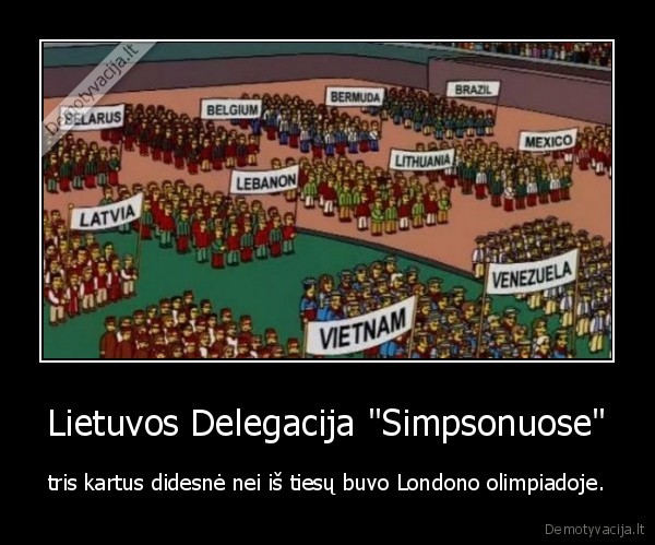 lituva,olimpines, zaidynes,simpsonai