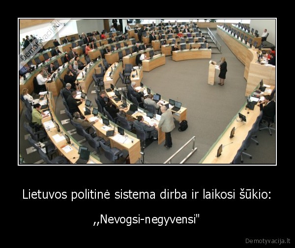 Lietuvos politinė sistema dirba ir laikosi šūkio: