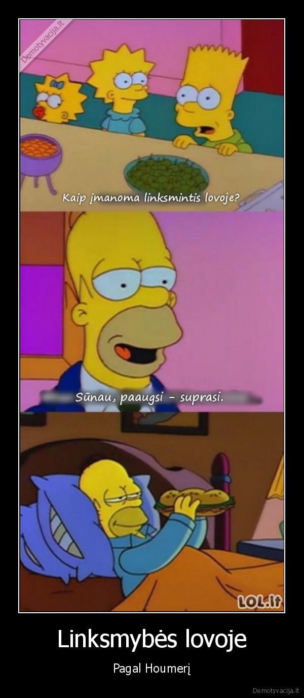 houmeris, simpsonas,simpsonai,linskmybes, lovoje
