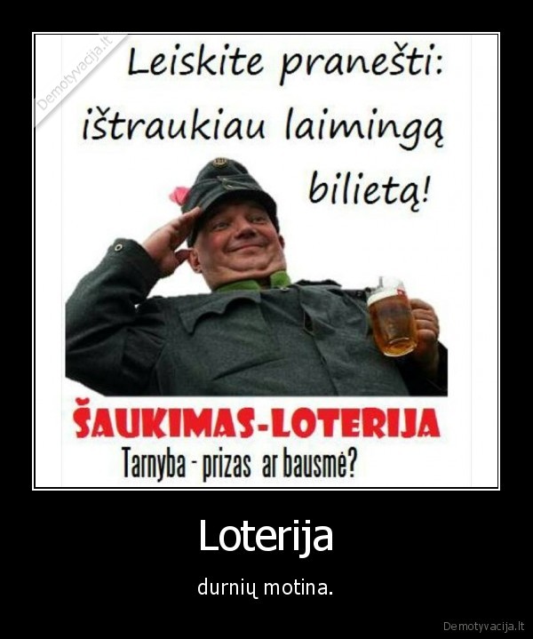 loterija,armija.karys