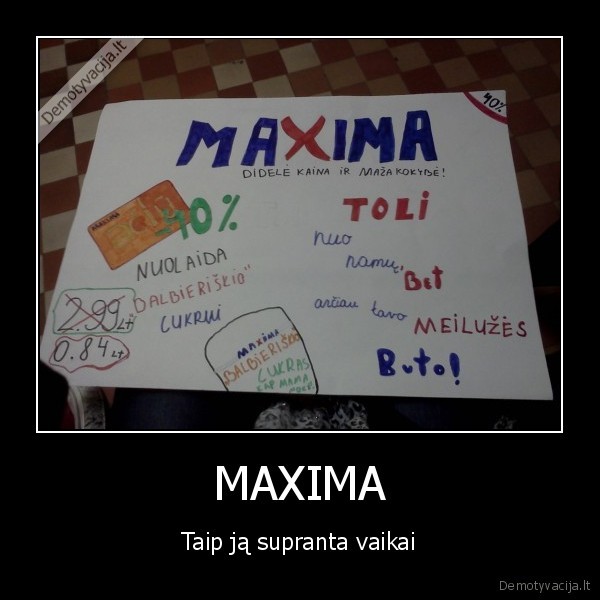 maxima, vaikai
