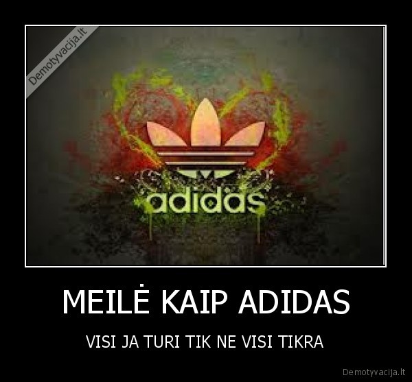 MEILĖ KAIP ADIDAS