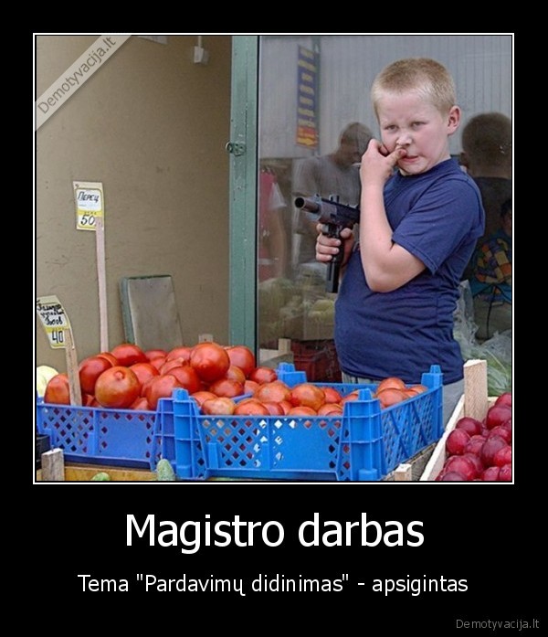 magistras,studijos,pardavimai