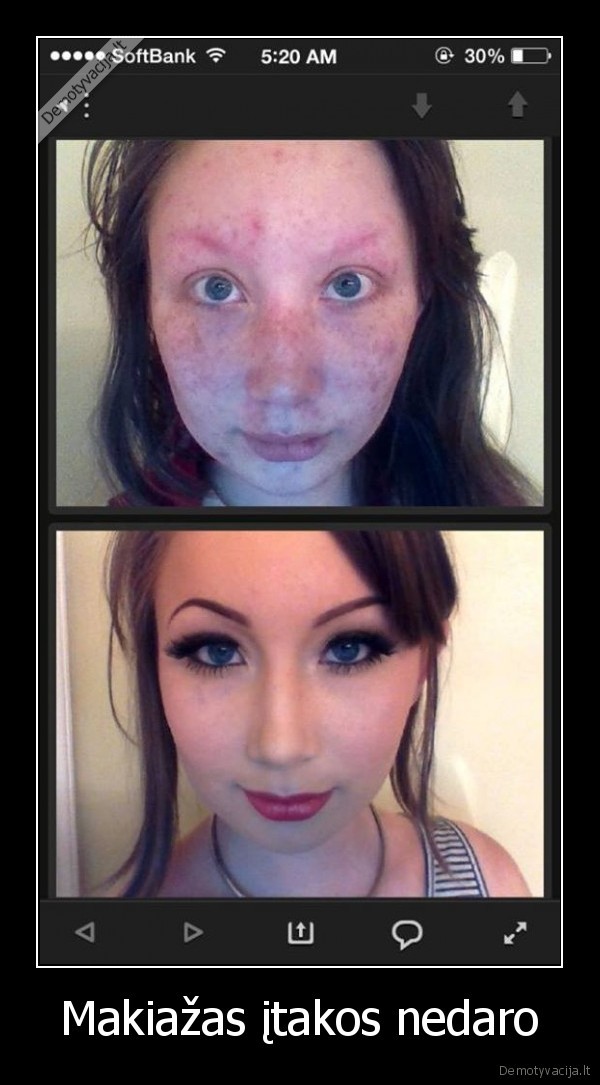 Makiažas įtakos nedaro