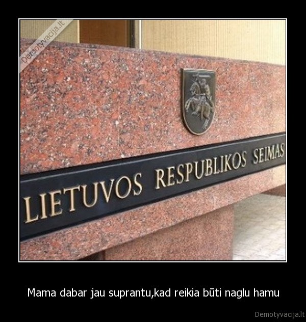 Mama dabar jau suprantu,kad reikia būti naglu hamu