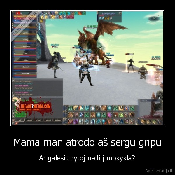 Mama man atrodo aš sergu gripu