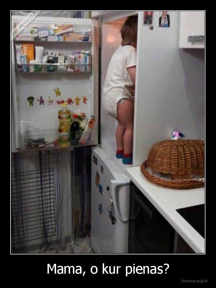 vaikai,pienas,saldytuvas