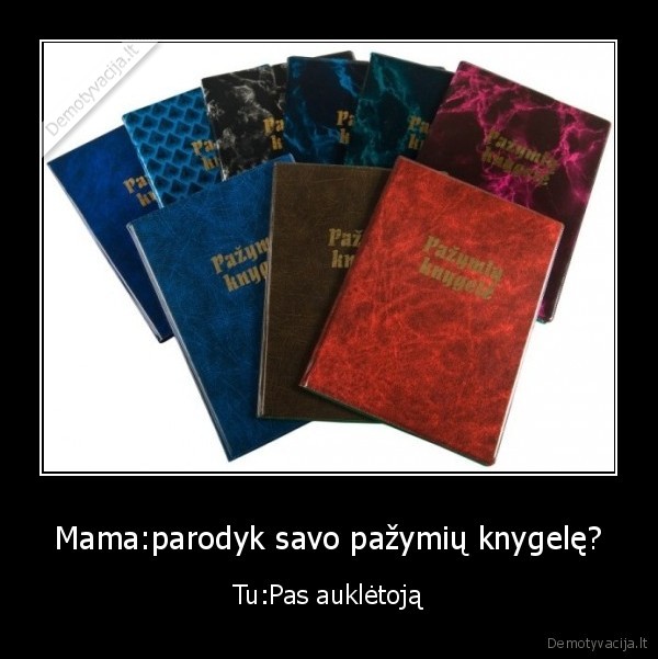 pazymiu, knygele,mama