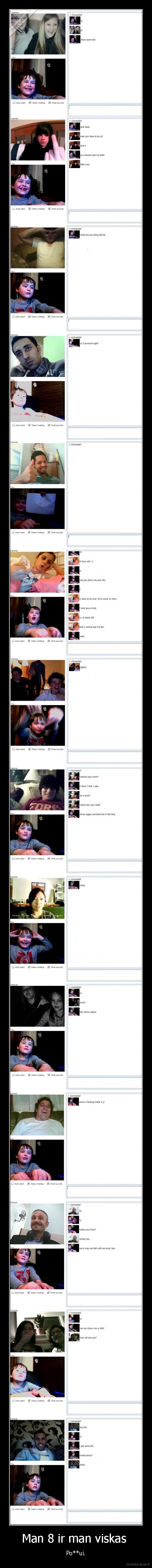 vaikas, stumia, neblogai, chatroullete