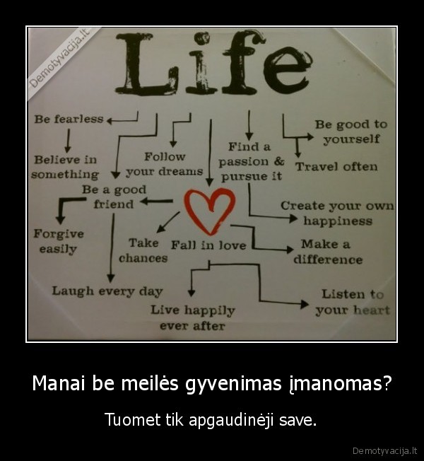 Manai be meilės gyvenimas įmanomas?