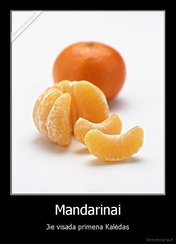 mandarinai, kaledos