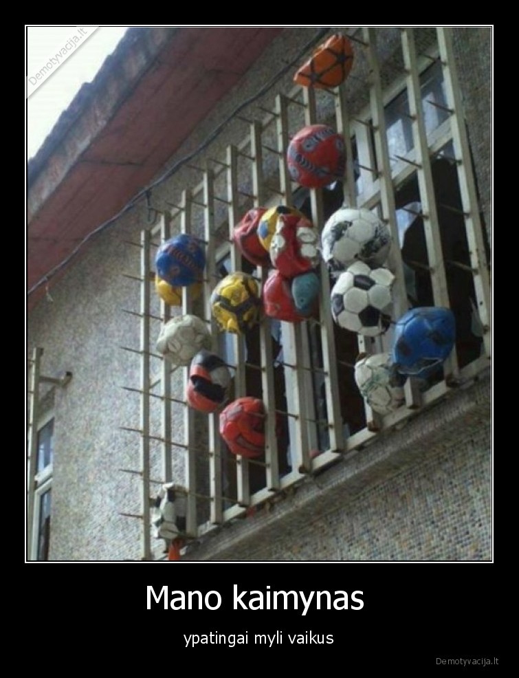 kaimynas,kamuoliai,langas,grotos