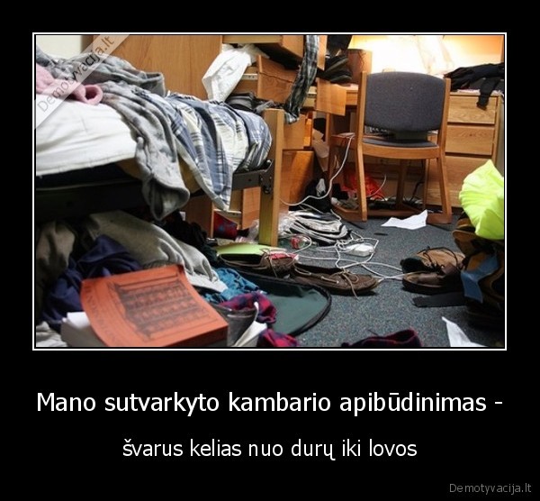 Mano sutvarkyto kambario apibūdinimas -