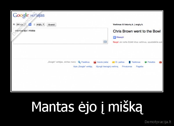 Mantas ėjo į mišką