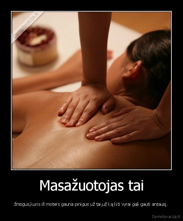 Masažuotojas tai