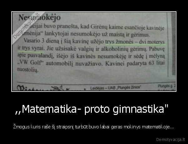 ,,Matematika- proto gimnastika&quot; 