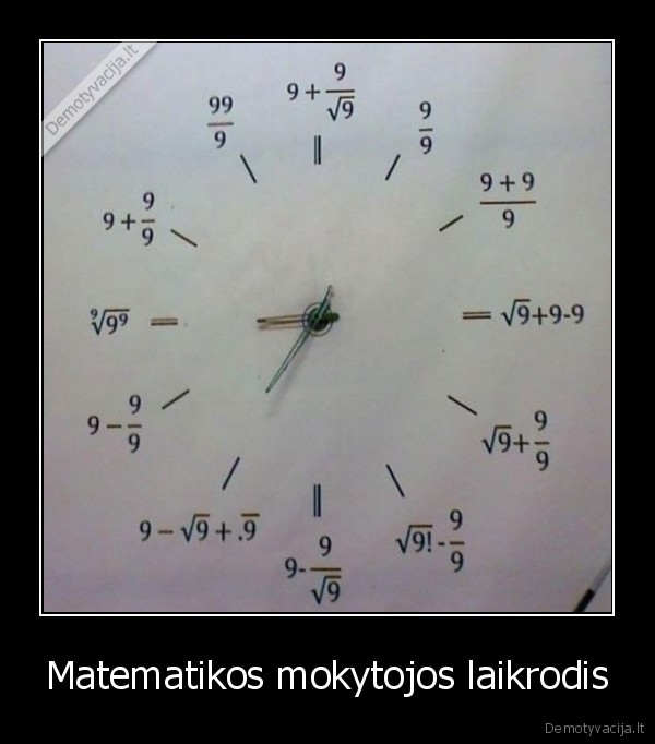Matematikos mokytojos laikrodis