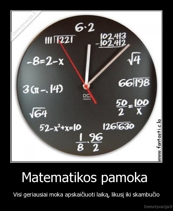 matematika,pamoka,skambutis